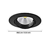 Eglo Led-inbouwspotset TEDO 1 (14,4 W, Zwart, Warm wit) | BAUHAUS