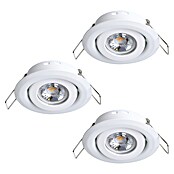 Eglo Set okroglih LED vgradnih svetilk Saliceto Mini-Puck 2  (4,2 W, Ø x V: 7,7 x 2,3 cm, Bela, Toplo bela) | Vgradni žarometi | Reflektorji in žarometi | Svetila | Elektro in svetila | Izdelki | BAUHAUS