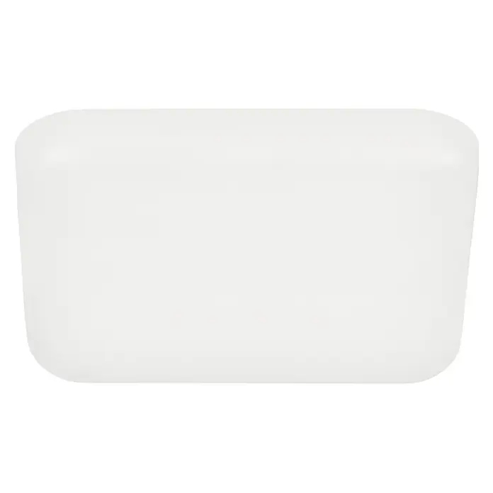 Eglo LED-Einbauleuchte RAPITA - Neutralweiß - Eine Nahaufnahme einer weißen, rechteckigen Form mit abgerundeten Ecken, die ein modernes und minimalistisches Design ausstrahlt.