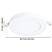 Eglo Led-inbouwverlichting FUEVA FLEX (5,5 W, Wit, Warm wit) | BAUHAUS