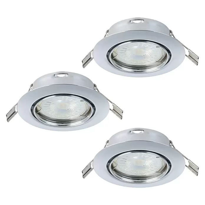 Eglo Einbauleuchten-Set MAZUBY5 W, Chrom, Warmweiß