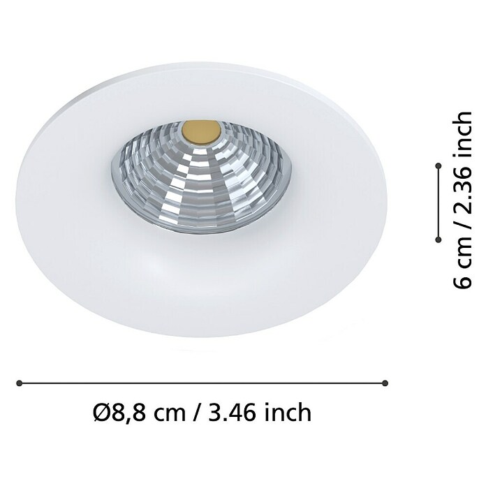 Eglo Led-inbouwspotset SALABATE (18 W, Wit, Neutraal wit) | BAUHAUS