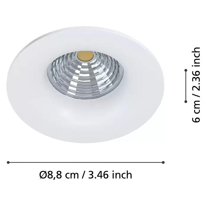 Eglo LED-Einbauleuchten-Set rund SALABATE18 W, Weiß, Neutralweiß