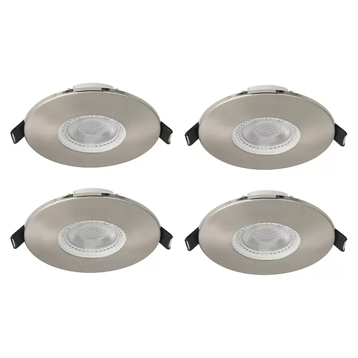 Eglo LED-Einbauleuchten-Set rund MAZUBY-LED 1 Starr5 W, Nickel-matt, Warmweiß