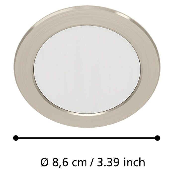 Eglo Led-inbouwspotset CALONGE (3 W, Ø x h: 8,6 x 4 cm, Nikkel) | BAUHAUS