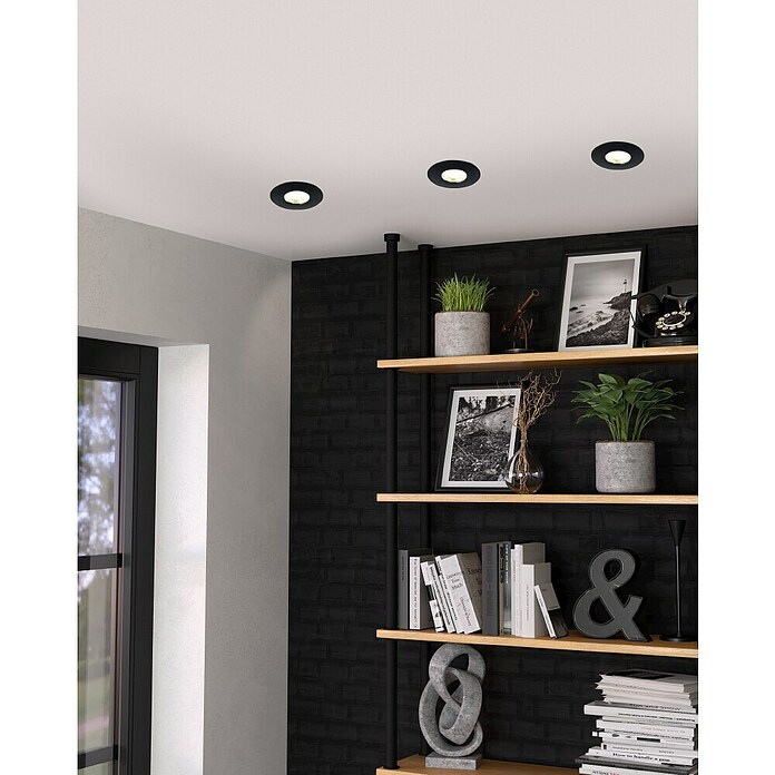 Eglo Led-inbouwspotset MAZUBY-LED 1 Starr (5 W, Zwart, Warm wit) | BAUHAUS