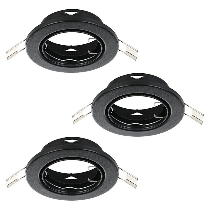 Eglo Inbouwverlichtingset AGULO 1 (105 W, Ø x h: 8,5 x 2,5 cm, Zwart) | BAUHAUS