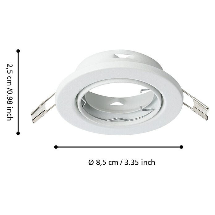 Eglo Inbouwverlichtingset AGULO 1 (105 W, Ø x h: 8,5 x 2,5 cm, Wit) | BAUHAUS