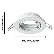 Eglo Inbouwverlichtingset AGULO 1 (105 W, Ø x h: 8,5 x 2,5 cm, Wit) | BAUHAUS
