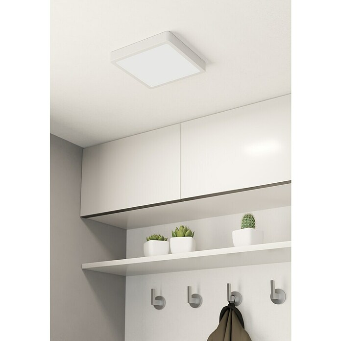 Eglo Led-plafondlamp FUEVA (l x b x h: 21 x 21 x 2,8 cm, Wit) | BAUHAUS