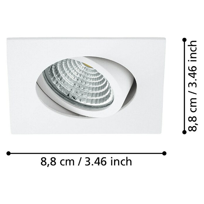 Eglo LED vgradna svetilka Saliceto  (Toplo bela, Bela, 8,8 x 8,8 x 4,2 cm) | Vgradni žarometi | Reflektorji in žarometi | Svetila | Elektro in svetila | Izdelki | BAUHAUS