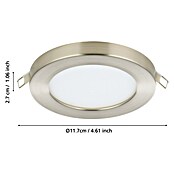 Eglo LED okrogla vgradna svetilka Fueva Flex  (5,5 W, Ø x V: 11,7 x 0,2 cm, Nikelj, Nevtralno bela) | Vgradni žarometi | Reflektorji in žarometi | Svetila | Elektro in svetila | Izdelki | BAUHAUS