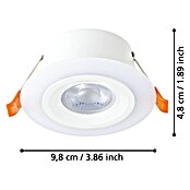 Eglo Led-inbouwspot CALONGE (Warm wit, Diameter: 10 cm, 1 st., Wit) | BAUHAUS
