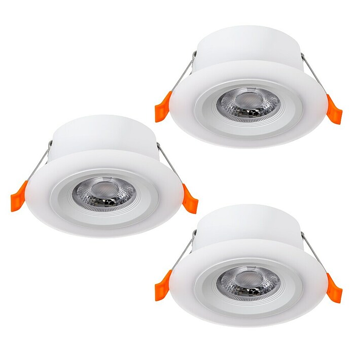 Eglo Led-inbouwspot CALONGE (Warm wit, Diameter: 10 cm, 3 st., Wit) | BAUHAUS