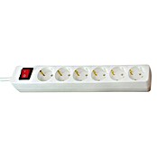 Brennenstuhl Steckdosenleiste H05VV-F 3G1,5 (Weiß, IP20, Anzahl Steckdosen Schuko: 6 Stk., Mit Schalter, Kabellänge: 3 m) | BAUHAUS