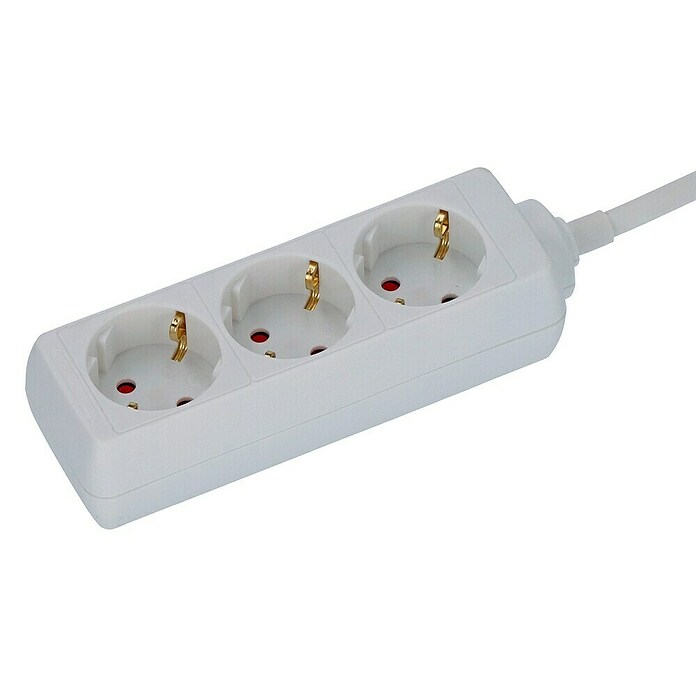 Brennenstuhl Steckdosenleiste H05VV-F 3G1,5 (Anzahl Steckdosen Schuko: 3 Stk., Ohne Schalter, Kabellänge: 1,4 m, Weiß, IP20) | BAUHAUS