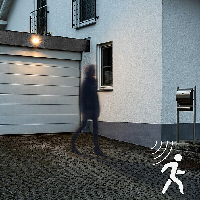 LED reflektor sa senzorom  (8 W, 1.000 lm, Boja svjetla: Hladna bijela, IP54) | BAUHAUS