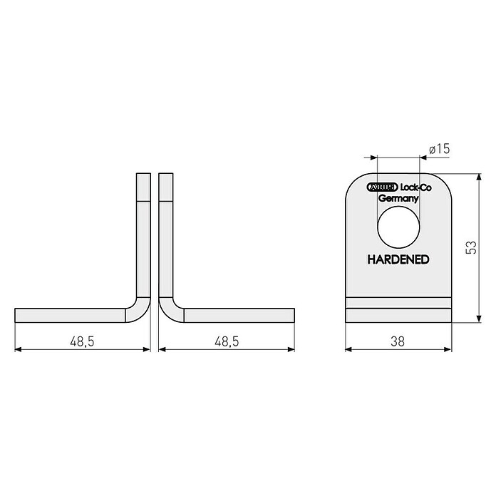 Abus Deurgrendel (l x b: 100 x 45 mm) | BAUHAUS