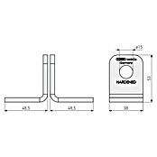 Abus Deurgrendel (l x b: 100 x 45 mm) | BAUHAUS