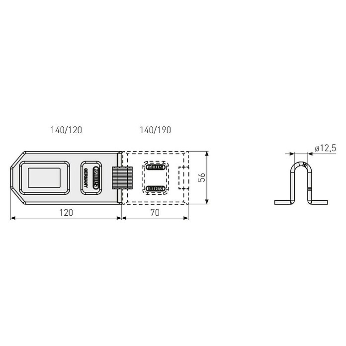 Abus Slot (Staal) | BAUHAUS