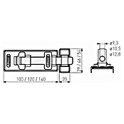 Abus Deurgrendel (l x b: 120 x 46 mm) | BAUHAUS