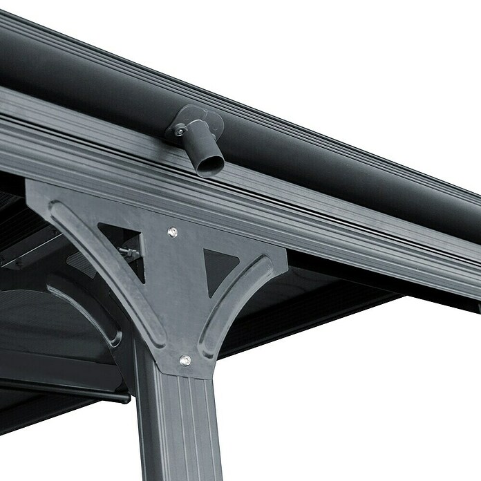 Ximax Carport Eco (Außenmaß inkl. Dachüberstand (B x T): 3 x 5,03 m, Einzelcarport, Anthrazit) | BAUHAUS