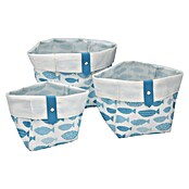 Juego de cestas Aqua (L x An x Al: 14 x 14 x 14 cm, Azul, 3 pzs.) | BAUHAUS