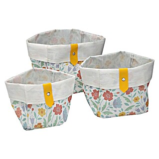 Juego de cestas Flandes (L x An x Al: 14 x 14 x 14 cm, Multicolor, 3 pzs.)
