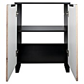 Riva Waschtischunterschrank Rigato (58,5 x 32,9 x 68 cm, Eiche/Schwarz, Strukturiert) | BAUHAUS