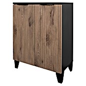 Riva Waschtischunterschrank Rigato (58,5 x 32,9 x 68 cm, Eiche/Schwarz, Strukturiert) | BAUHAUS