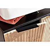 Riva Waschtischunterschrank Rigato (58,5 x 32,9 x 68 cm, Eiche/Schwarz, Strukturiert) | BAUHAUS