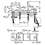 Grohe Essence Wannenrandarmatur (4-Loch, Supersteel, Matt)