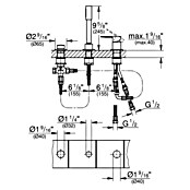 Grohe Lineare Wannenrandarmatur (3-Loch, Chrom, Glänzend) | BAUHAUS