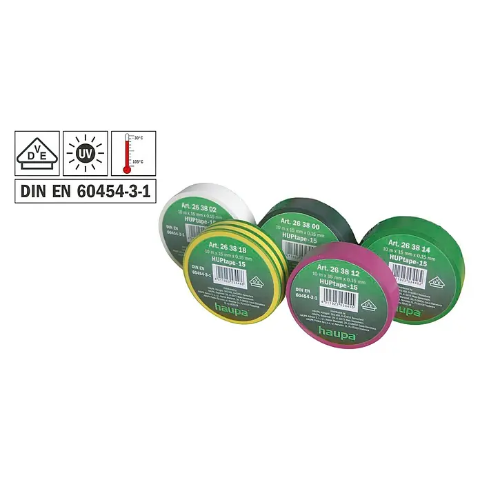 Tesa 56192 Isolierband 10m X 15mm Rot - 10er Pack Für Elektroarbeiten