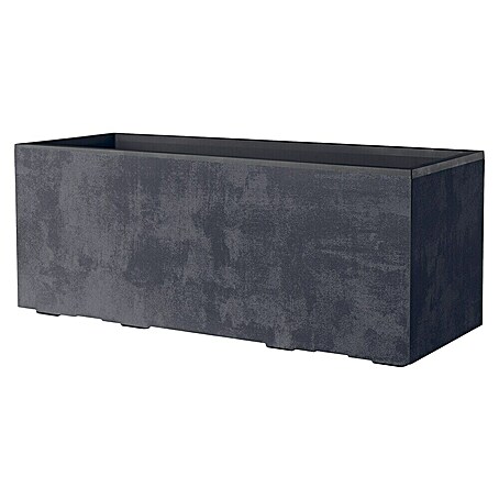Deroma Millennium Pflanzkasten (Außenmaß (L x B x H): 99 x 37 x 39 cm, Kunststoff, Anthrazit)