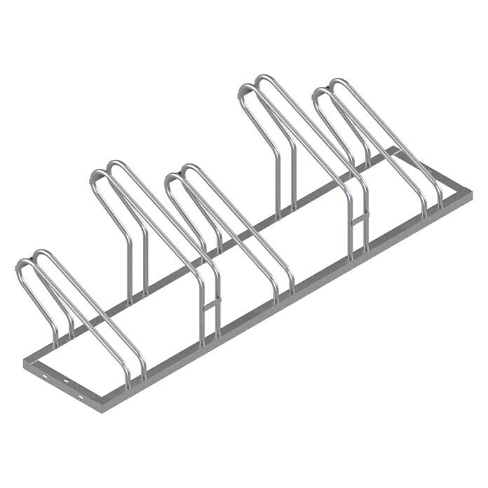 Schake FahrradständerL x B x H: 175 x 50 x 51 cm, Passend für: 5 Fahrräder, Einseitige Radeinstellung Left Side View