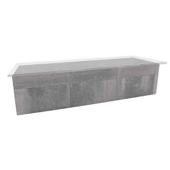 EHL Creaform Sitzbank (190 x 67 x 45 cm, Steingrau, Beton) | BAUHAUS