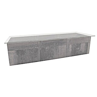 EHL Creaform Sitzbank (190 x 67 x 45 cm, Steingrau, Beton)