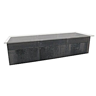 EHL Creaform Sitzbank (190 x 67 x 45 cm, Lavaschwarz, Beton)