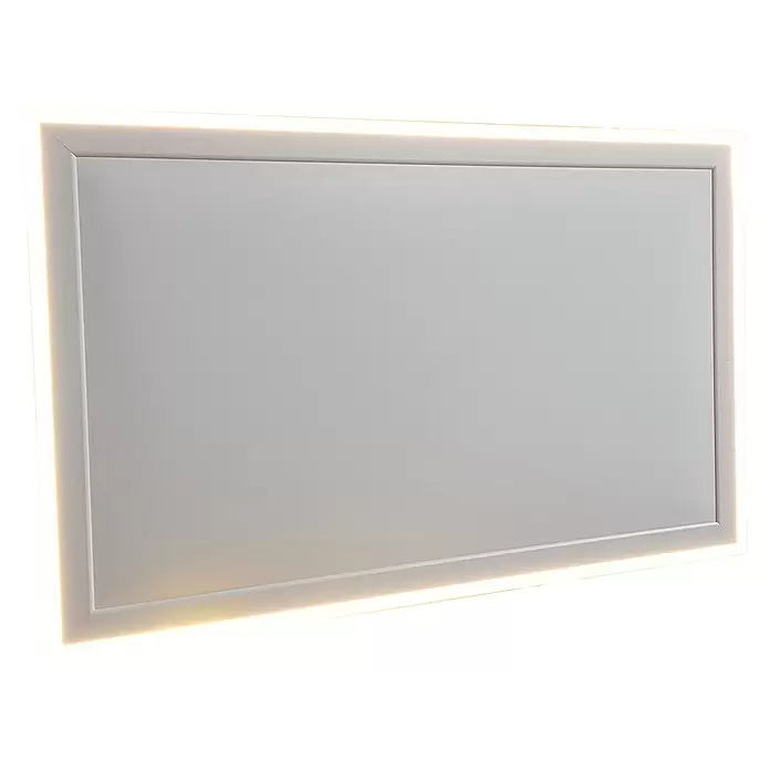 Jollytherm Radiador por infrarrojos Techo LED - An x Al: 63 x 65 cm, 400 W, Blanco - Espejo blanco rectangular con retroiluminación LED integrada.