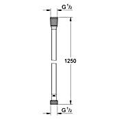 Grohe Brauseschlauch Silverflex (Länge: 125 cm, ½″, Kunststoff, Chrom)