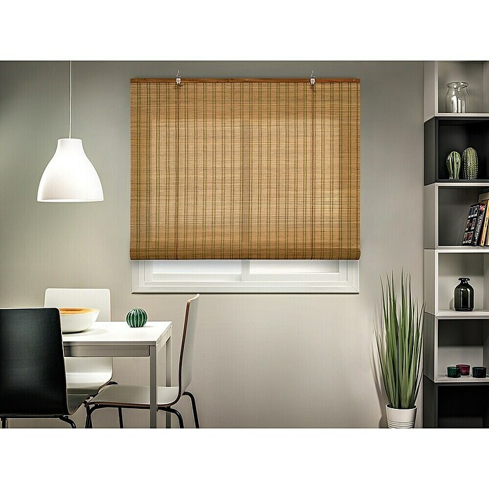 Estor enrollable de bambú Cenefa (An x Al: 120 x 180 cm, Verde, Formas y patrones) | BAUHAUS
