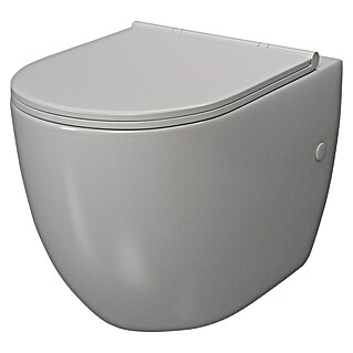 Zidna WC školjka bez ruba (Bijela, Oblik ispiranja: Duboko, Bez ruba, WC odvod: Vodoravno)