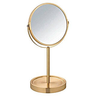 Wenko Kozmetičko ogledalo (15 x 35 cm, Okruglo, Zlatna, Povećanje: 300 %)