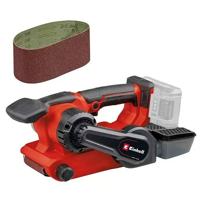 Einhell Professional Power X-Change 18V Akku-Bandschleifer TP-BS 18/457 Lo BL - Solo18 V, Ohne Akku, Bandgeschwindigkeit: 120 m/min - 250 m/min Diagonal View