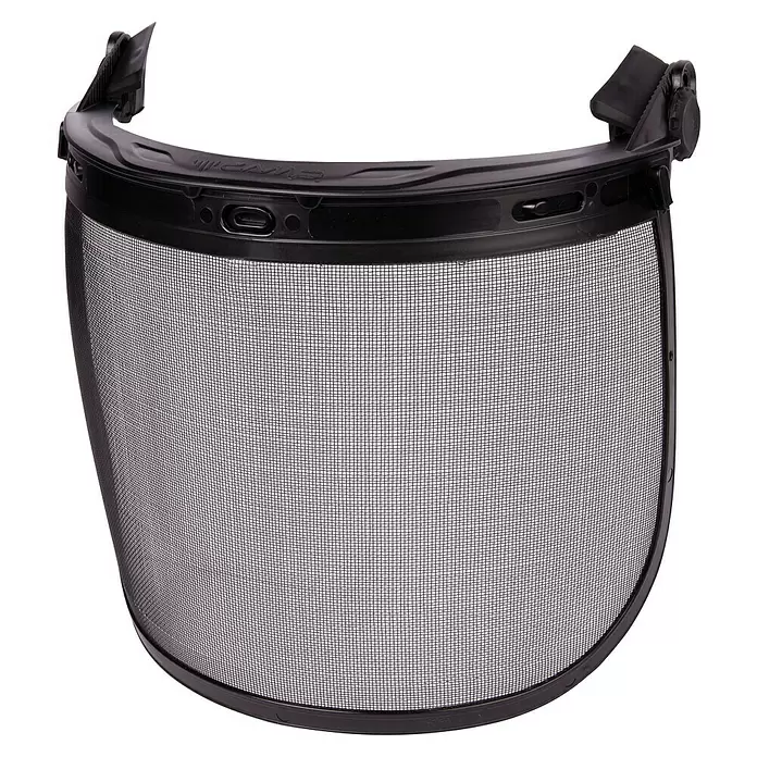 OX-ON Visier Camp Visor Mesh - Material: Metall, Passend für: Ox-On Camp Ares Air Pro Schutzhelme, Metallnetz - Schwarzer Gesichtsschutzschirm mit Netzvisier und verstellbarem Kunststoff-Kopfbügel zum Augen- und Gesichtsschutz.