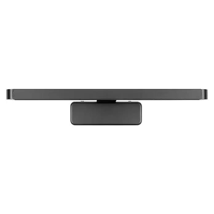 Ledvance Orbis LED-Spiegelleuchte Disc - 7 W, L x B x H: 40 x 12 x 7 cm, Schwarz, Warmweiß - Nahaufnahme eines modernen, grauen LED-Bildschirmlichts, das für eine optimale Ausleuchtung und ein angenehmes Seherlebnis sorgt.