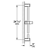 Grohe Brausestange Tempesta Rustic (Lochabstand: 62 cm, Chrom, Glänzend)