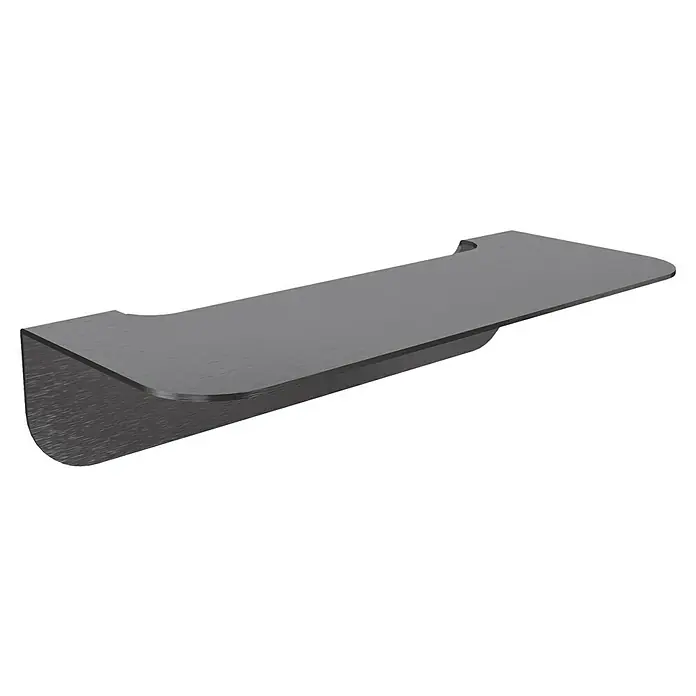 Camargue Antwerpen Ablage - Breite: 25 cm, Graphit, Matt - Graue Wandhalterung mit abgerundeten Kanten. Ein praktisches und stilvolles Accessoire für Ihr Zuhause, das Funktionalität und Design vereint.