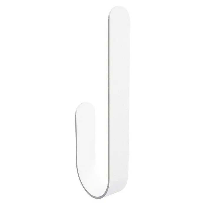 Camargue Antwerpen Ersatzpapierrollenhalter - Weiß, Matt - Haken, weiß, für die Wandmontage. Der minimalistische Haken in J-Form bietet stilvolle Aufbewahrungslösung für Küche, Bad oder Flur.